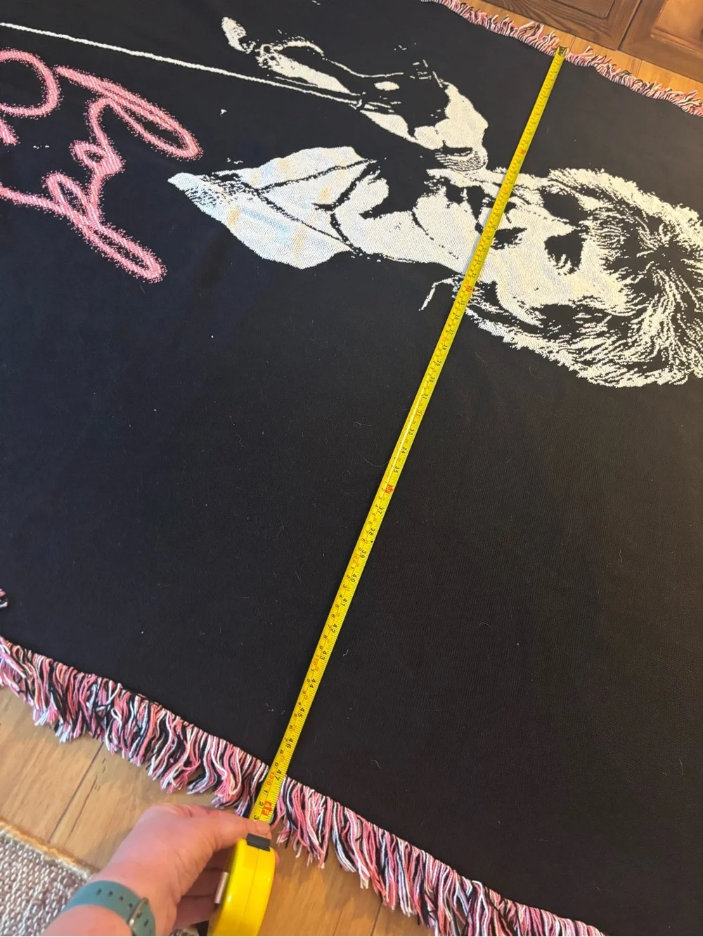 Rod Stewart Retro Style Woven Tapestry Throw Blanket Rock Band Merch Cabincore